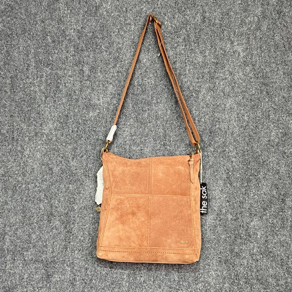 The Sak Lucia Leather Hobo Bag Women's‎ Suede Patchwork Crossbody Purse 107528